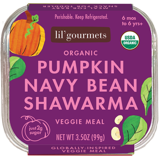 Lil Gourmets - Organic Pumpkin Navy Bean Shawarma, 3.5 Oz - Pack of 8