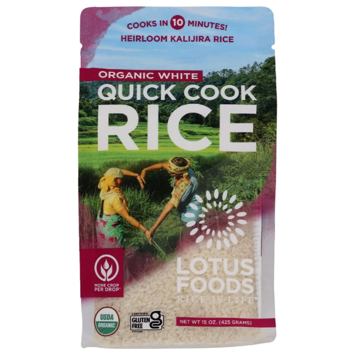 Lotus Foods - Organic White Quick Cook Rice, 15 Oz - Pack of 6