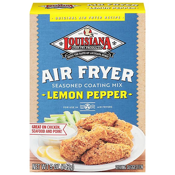 Louisiana Fish Fry - Lemon Pepper Coating Mix, 5 Oz - Pack of 6