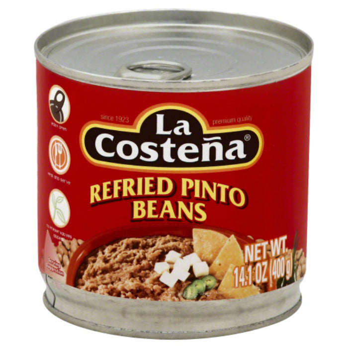 La Costena - Refried Pinto Beans, 14.1 Oz - Pack of 12