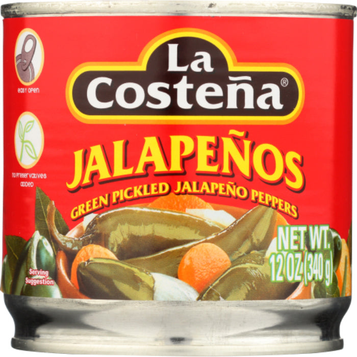 La Costena - Whole Jalapeno Peppers, 12 Oz - Pack of 12