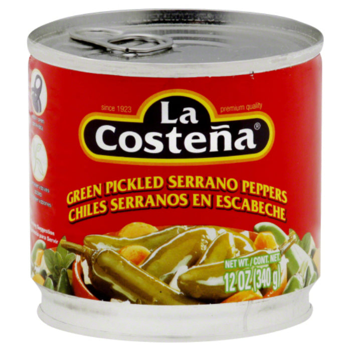 La Costena - Serrano Peppers, 12 Oz - Pack of 12