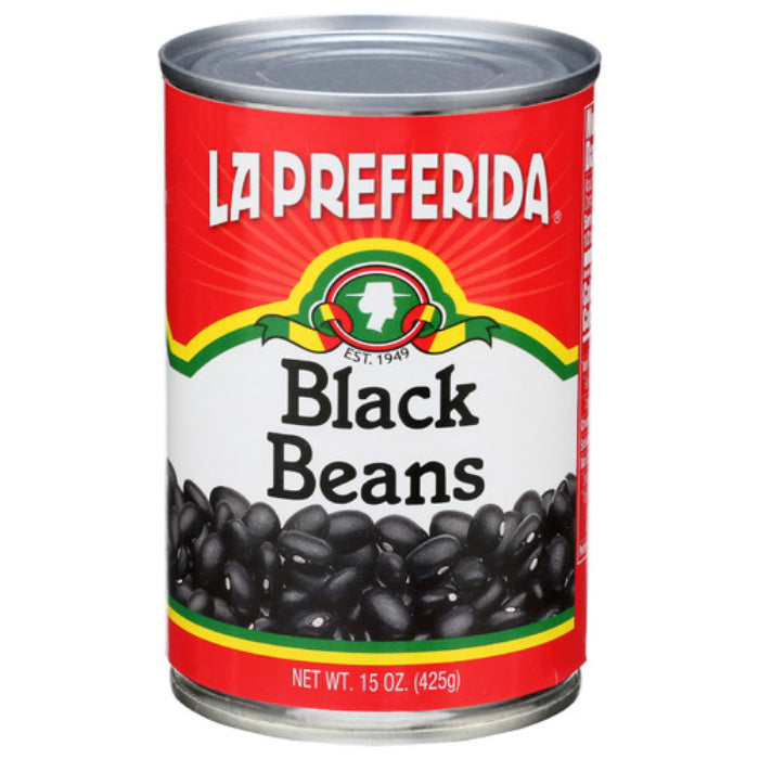 La Preferida - Black Canned Beans, 15 Oz - Pack of 12