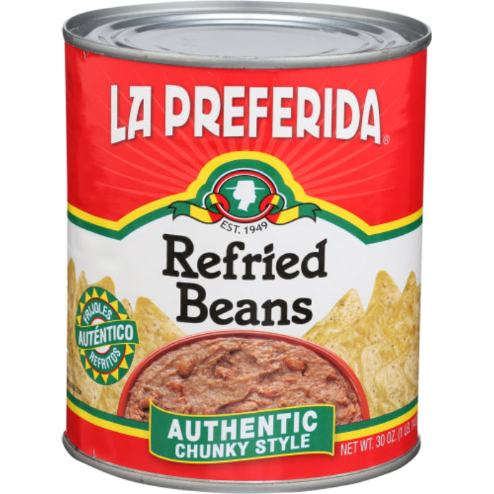 La Preferida - Refried Beans Authentic, 30 Oz - Pack of 12