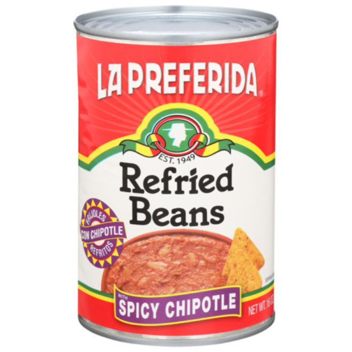 La Preferida - Refried Beans Chipotle, 16 Oz - Pack of 12