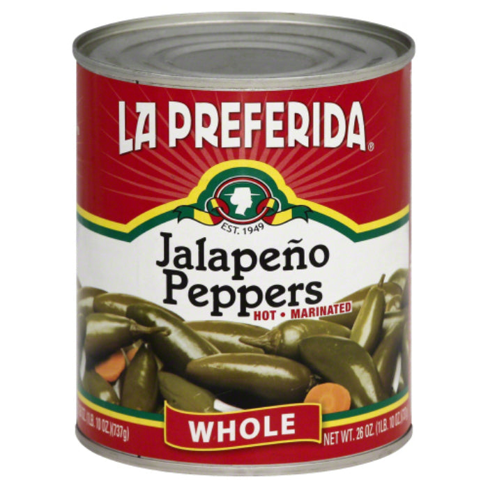 La Preferida - Whole Jalapeno Pepper, 26 Oz - Pack of 12