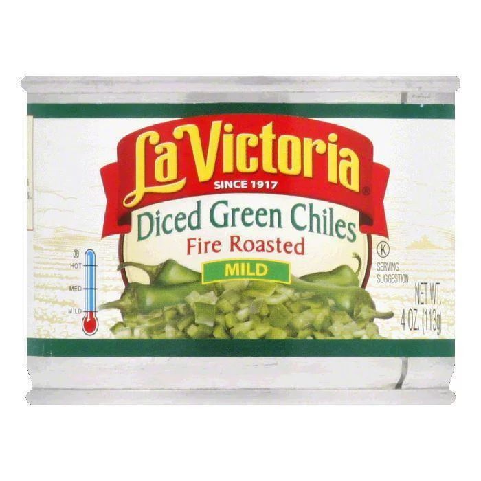 La Victoria - Mild Diced Green Chiles, 4 Oz - Pack Of 24