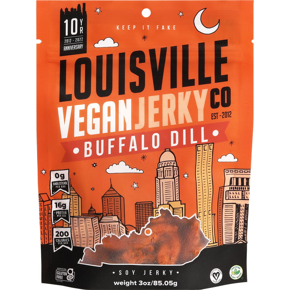 Louisville Vegan Jerky - Buffalo Dill, 3oz