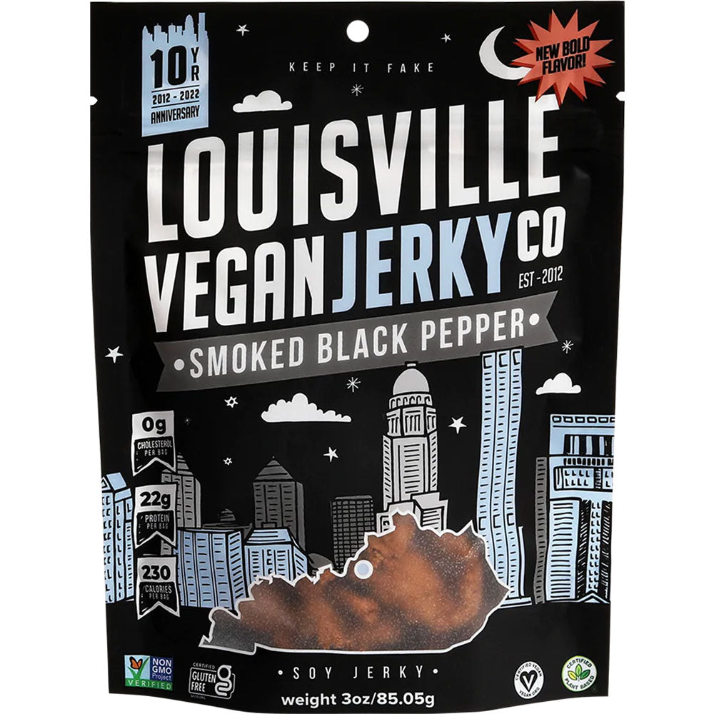 Louisville Vegan Jerky - Smoked Black Pepper, 3oz.