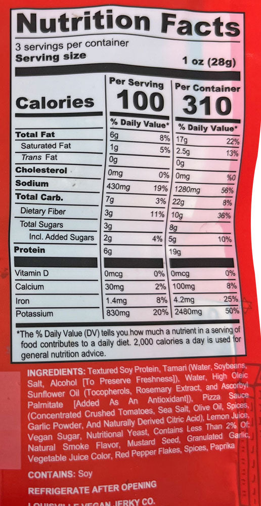 Louisville Vegan Jerky - Pepperoni Pizza, 3oz. – Vegan Essentials