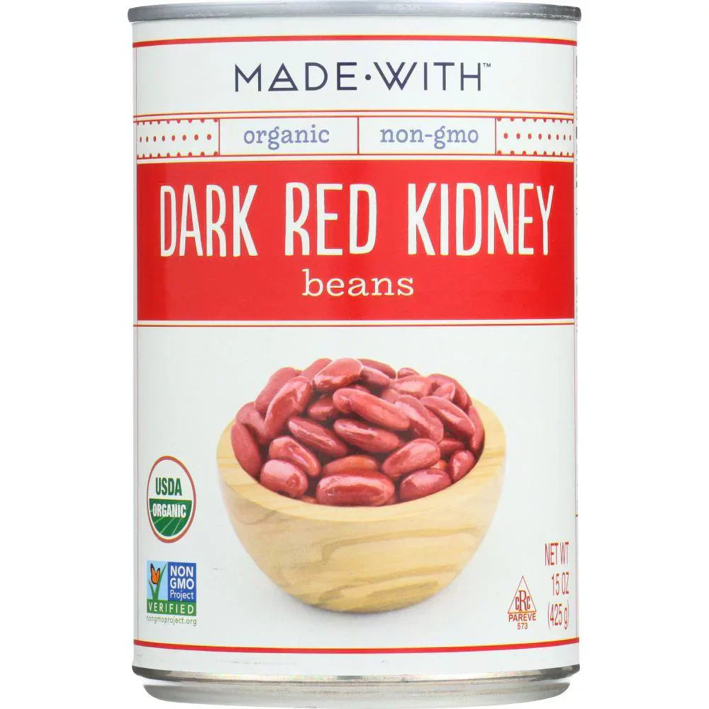 Made With - Organic Dark Red Kidney Beans, 15 Oz - Pack of 12