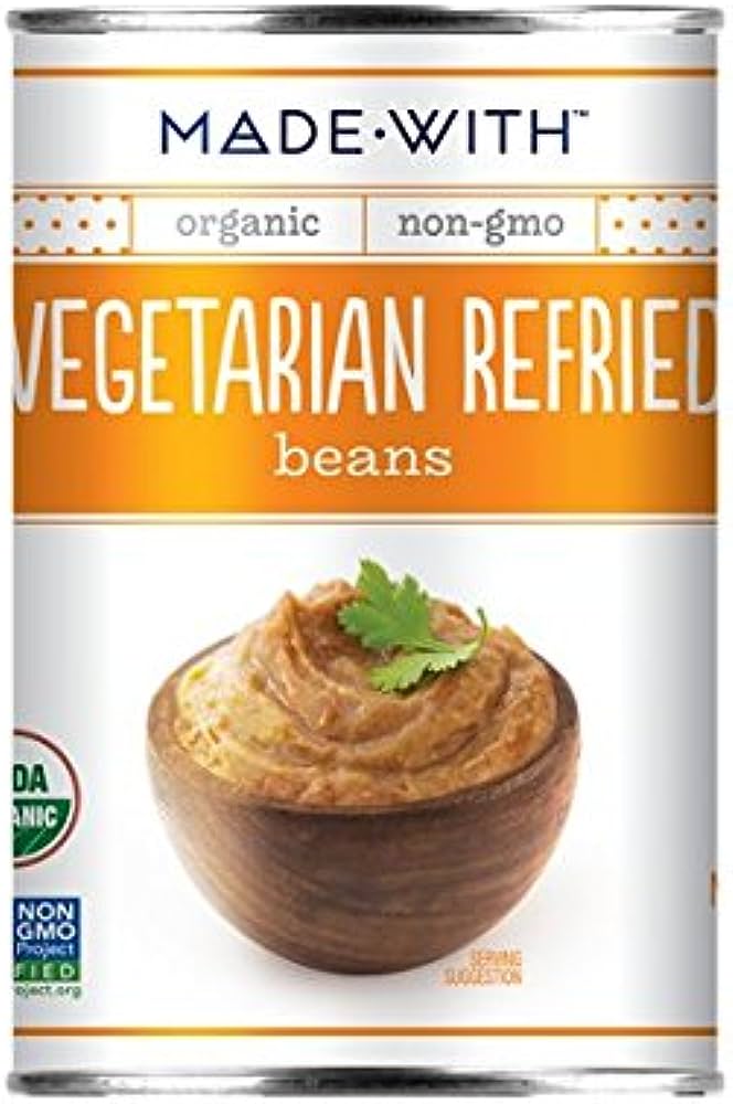 Made With - Organic Vegetarian Refried Beans, 16 Oz - Pack of 12