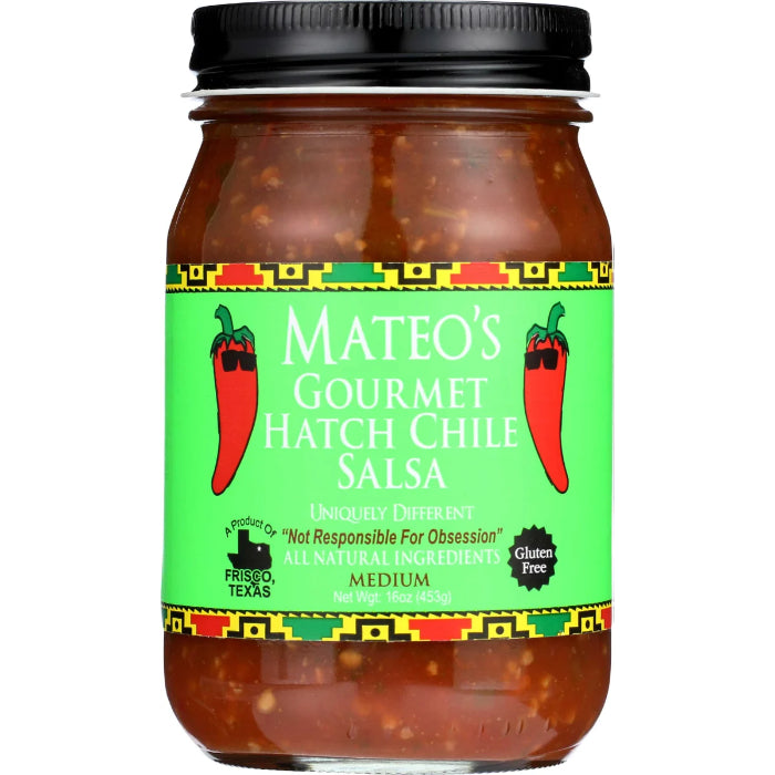 Mateo's Gourmet Salsa - Hatch Chile, 16 oz - Pack of 6