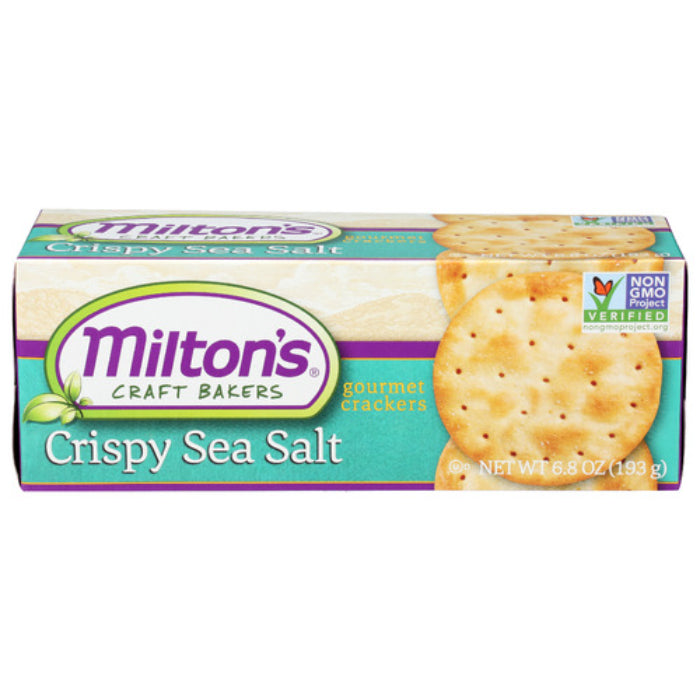 Milton's - Cracker Gourmet Crispy Sea Salt, 6.8 Oz - Pack of 8