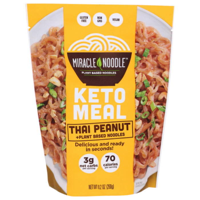 Miracle Noodle Keto Meal Thai Peanut 9 Oz - Pack of 6