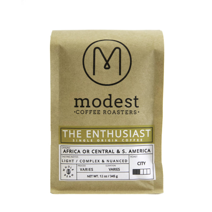 Modest Coffee Roasters Coffee So The Enthusiast (12 oz, Pack of 6)