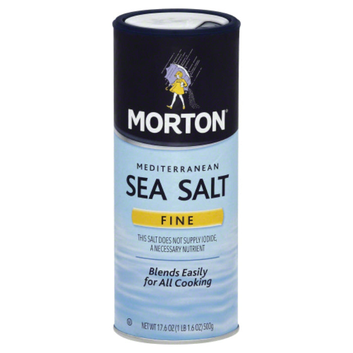 Morton's - Sea Salt Fine, 17.5 Oz - Pack of 12