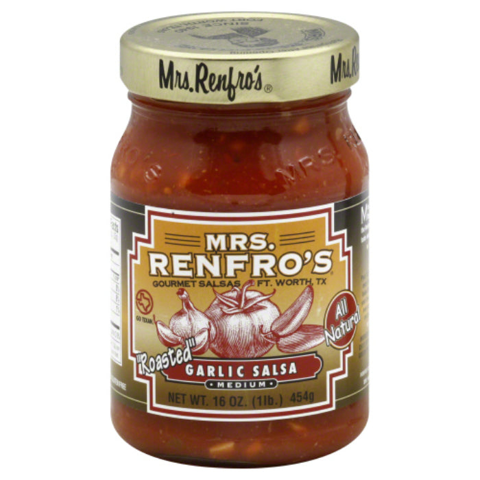 Mrs. Renfro's Salsa Garlic 16 Oz - Pack of 6