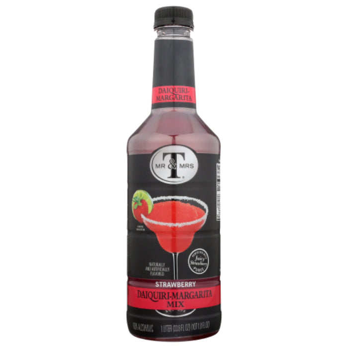 Mr & Mrs T - Mixer Strawberry Margarita, 33.8 Fl Oz - Pack of 6