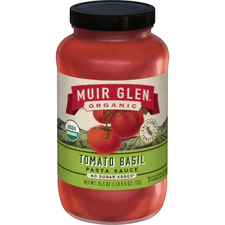 Muir Glen Sauce Pasta Tomato Basil 23.5 Oz - Pack of 12