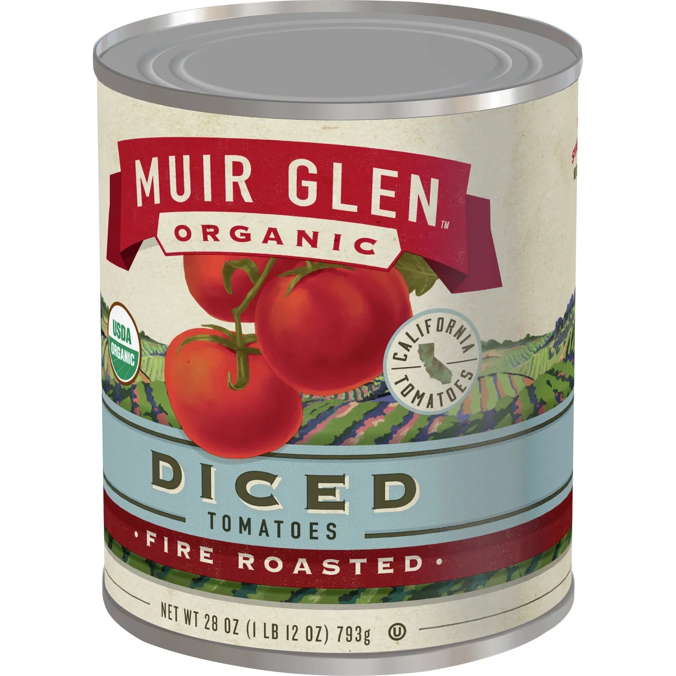 Muir Glen Fire-Roasted Diced Tomatoes 28 Oz - Pack of 12