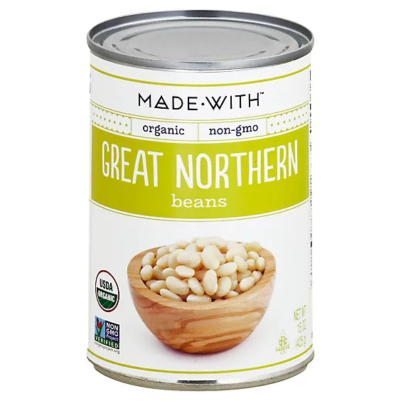 Made With - Organic Great Northern Beans, 15 Oz - Pack of 12