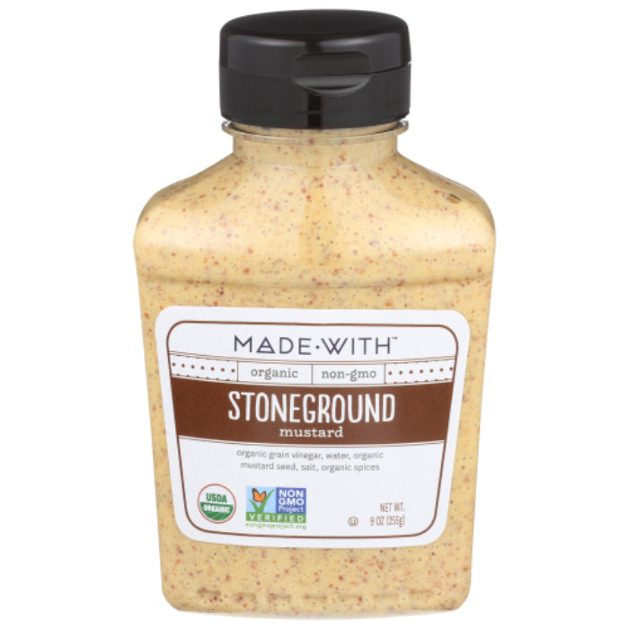 Made With - Organic Stoneground Mustard, 9 Oz - Pack of 6