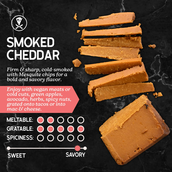 Rebel Cheese - Plant Based Smoked Cheddar, 5oz