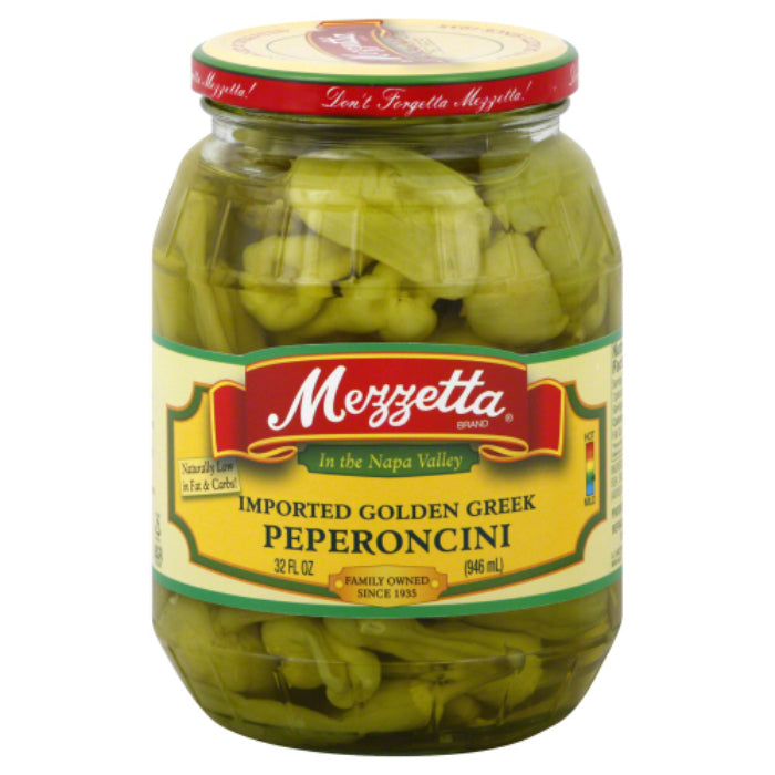 Mezzetta - Pepperoncini Golden Greek Imported, 32 Oz - Pack of 6