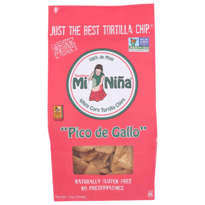 Mi Nina - Chips Tortilla Pico de Gallo, 12 Oz - Pack of 9