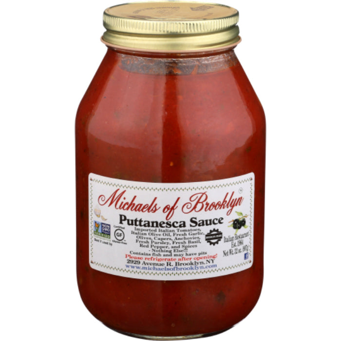 Michaels of Brooklyn - Sauce Puttanesca Gluten Free, 32 Oz - Pack of 6