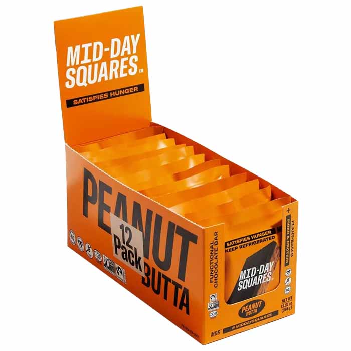 Mid-Day Squares - Bar Peanut Butta, 1.16 Oz | Pack of 12