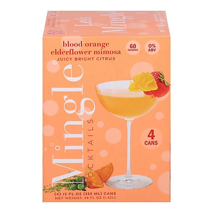 Mingle Mocktails - Mimosa Orange Elderflower, 4Pk, 48Fl Oz