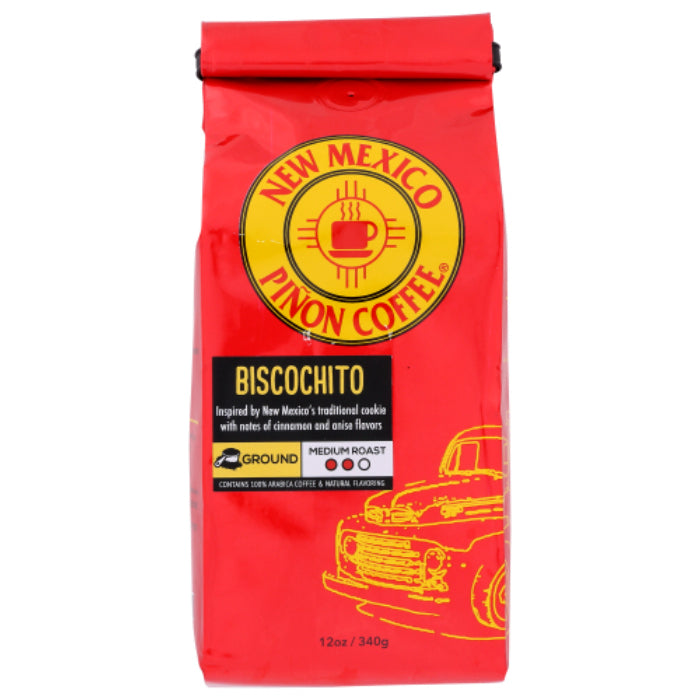 NEW MEXICO PINON COFFEE COFFEE GROUND BISCOCHIT 12 OZ - Pack of 6