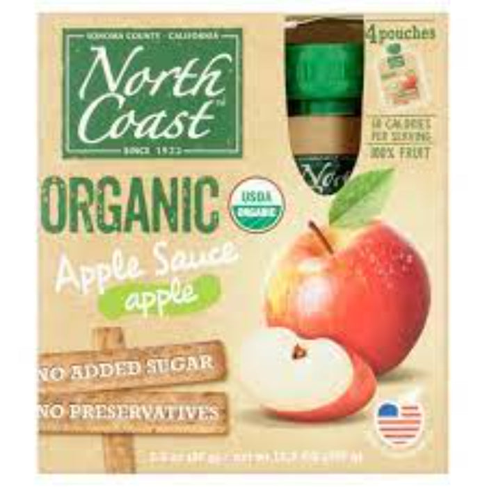 North Coast - Applesauce Honeycrisp 4Pouch Organic 12.8 OZ - Pack of 6