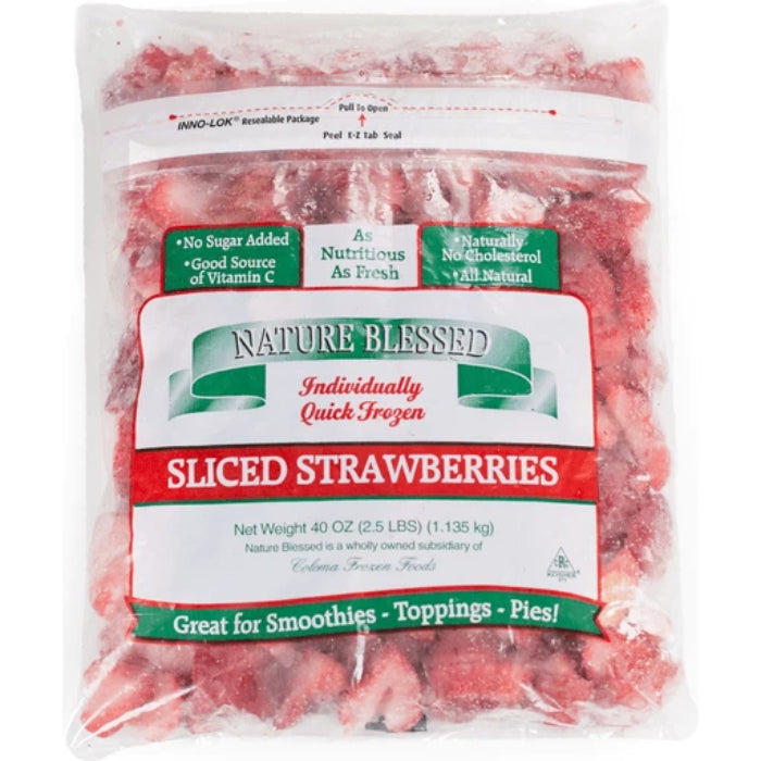 NATURE BLESSED STRAWBERRIES SLICED 2.5 LB - Pack of 4