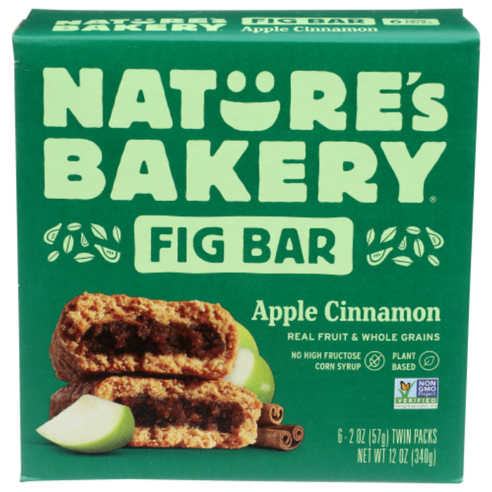 Nature's Bakery Bar Fig Whole Wheat Apple Cinnamon 6Ct 12 Oz - Pack Of 6