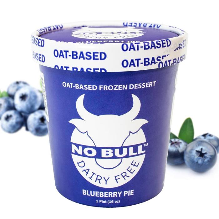 No Bull Frozen Dessert Blueberry Pie 16 OZ - Pack of 8