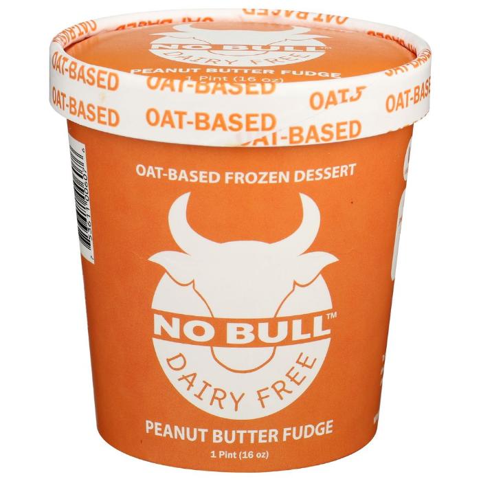 No Bull Frozen Dessert Peanut Butter Fudge 16 OZ - Pack of 8