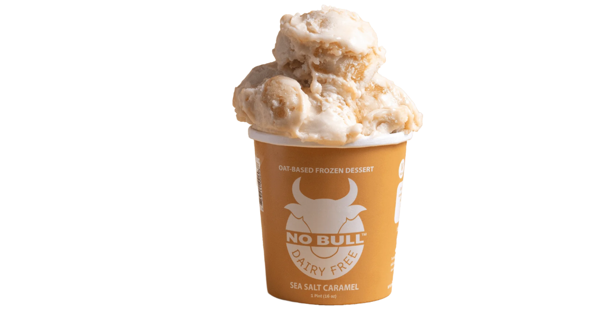 No Bull Frozen Dessert Salted Caramel Fudge 16 OZ - Pack of 8