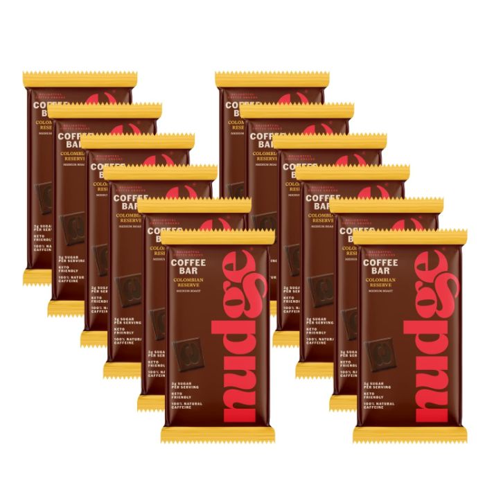 Nudge Bar Colombian Coffee 2.01 Oz - Pack Of 12