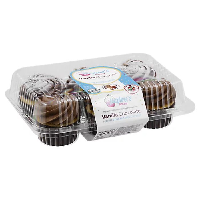 Nutphrees Bakery Cupcake Chocolate Vanilla 6pc 17.25 Oz - Pack Of 12