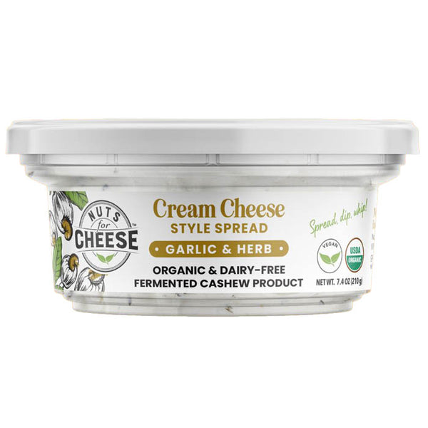 Nuts For Cheese - Cream Cheese-Garlic & Herb, 7.4oz