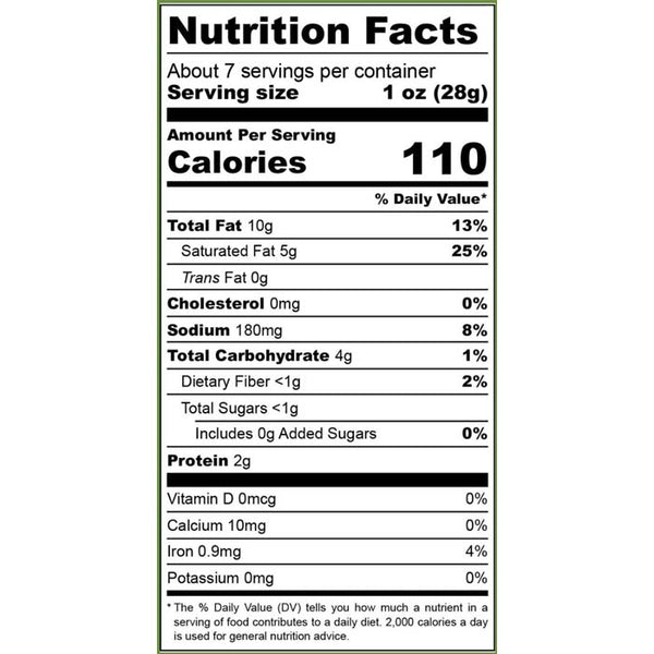 Nuts For Cheese - Cream Cheese Lemon Dill, 7.4oz - back