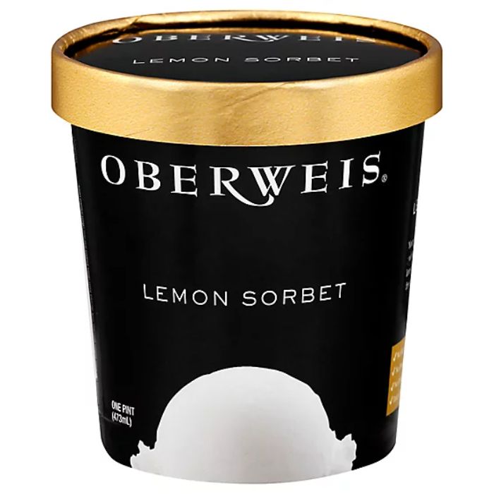 Oberweis Ice Cream Lemon Sorbet 16 Oz - Pack Of 8