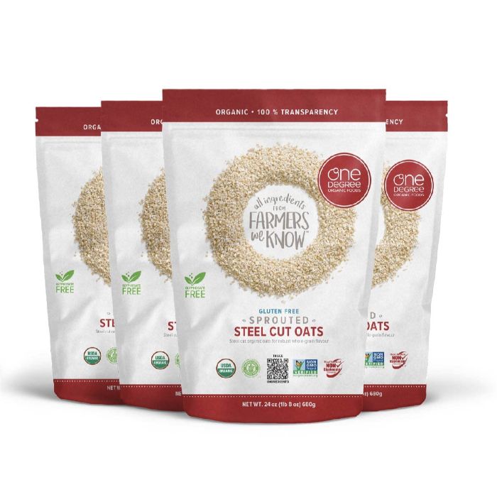 One Degree Oats Steel Cut Sprouted Organic 24 Oz - Pack Of 4