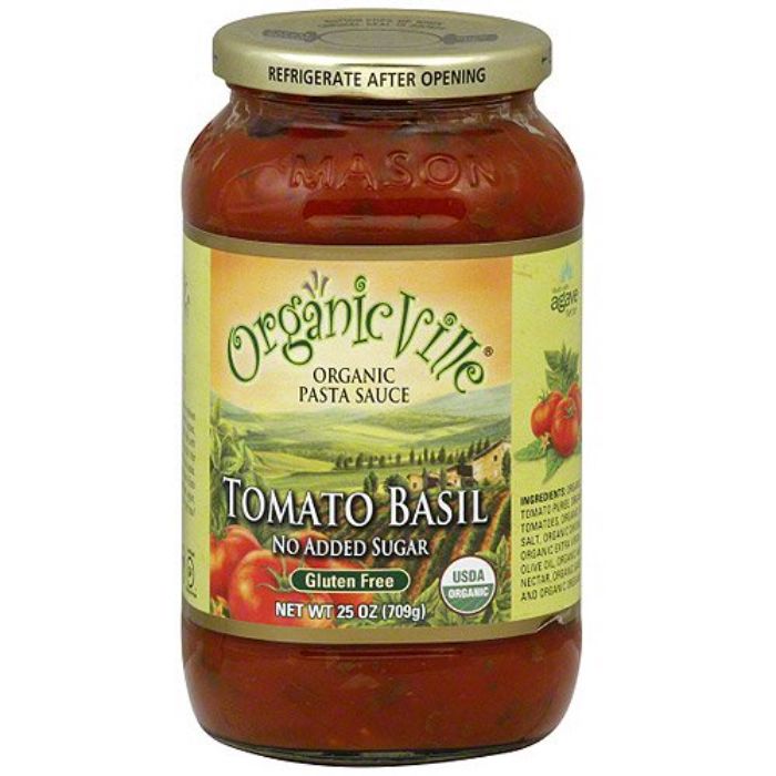 Organicville Sauce Pasta Tomato Basil 24 Oz - Pack Of 6