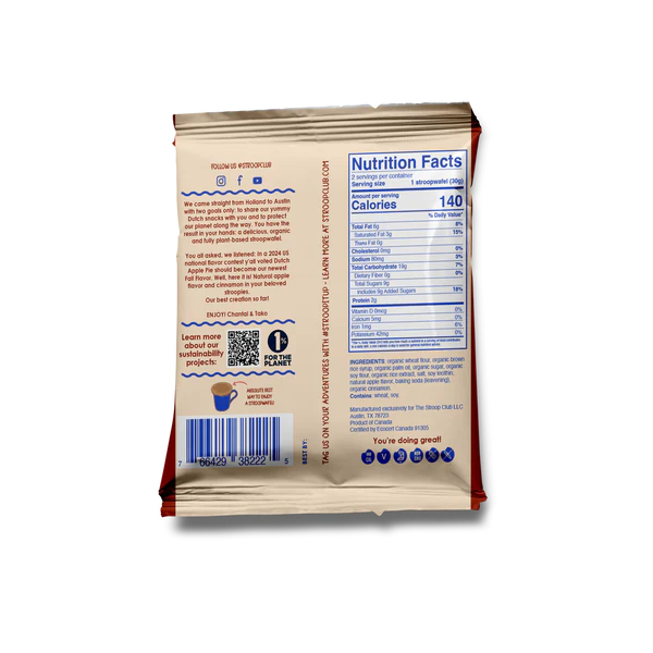 Stroop Club - Apple Pie Caramel Stroopwafel, 2.1oz