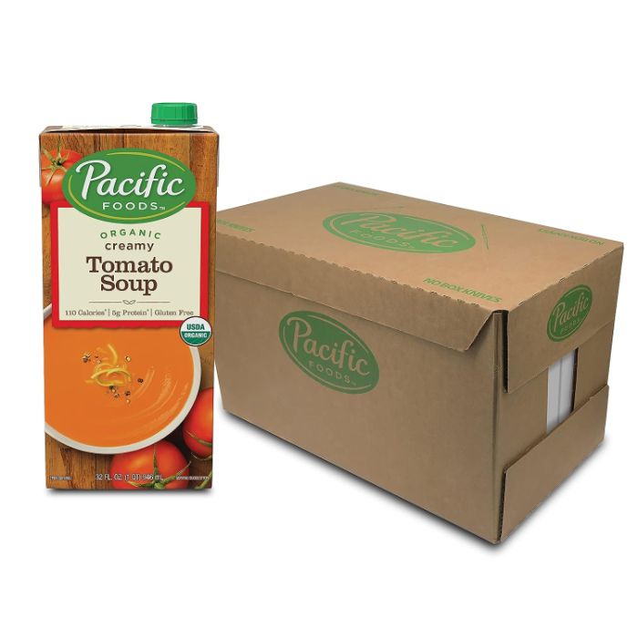 Pacific Foods Soup Low Sodium Creamy Tomato Organic 32 Oz - Pack Of 12