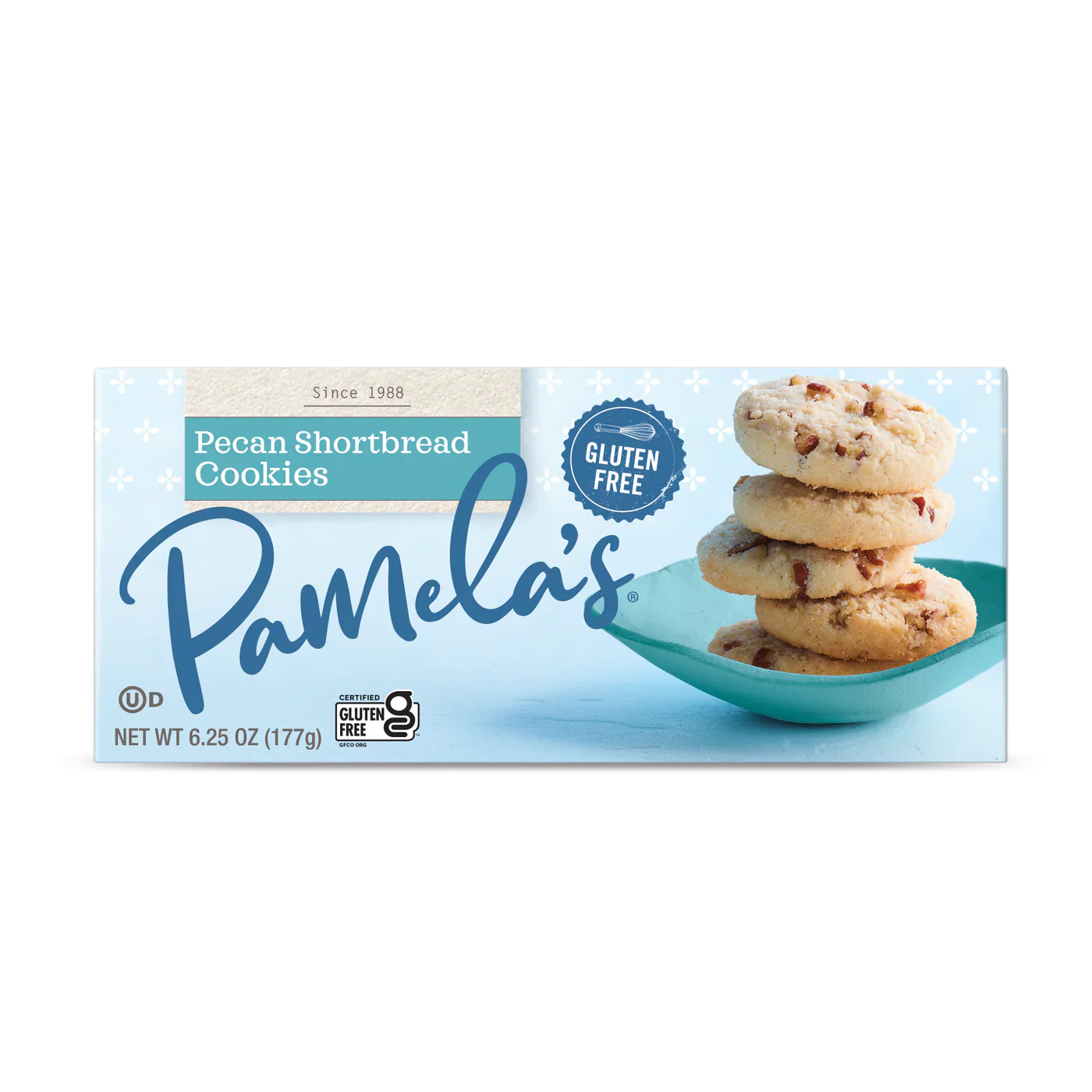 Pamela's Cookies Pecan Shortbread 4 LB - Pack of 3